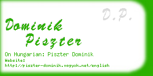 dominik piszter business card